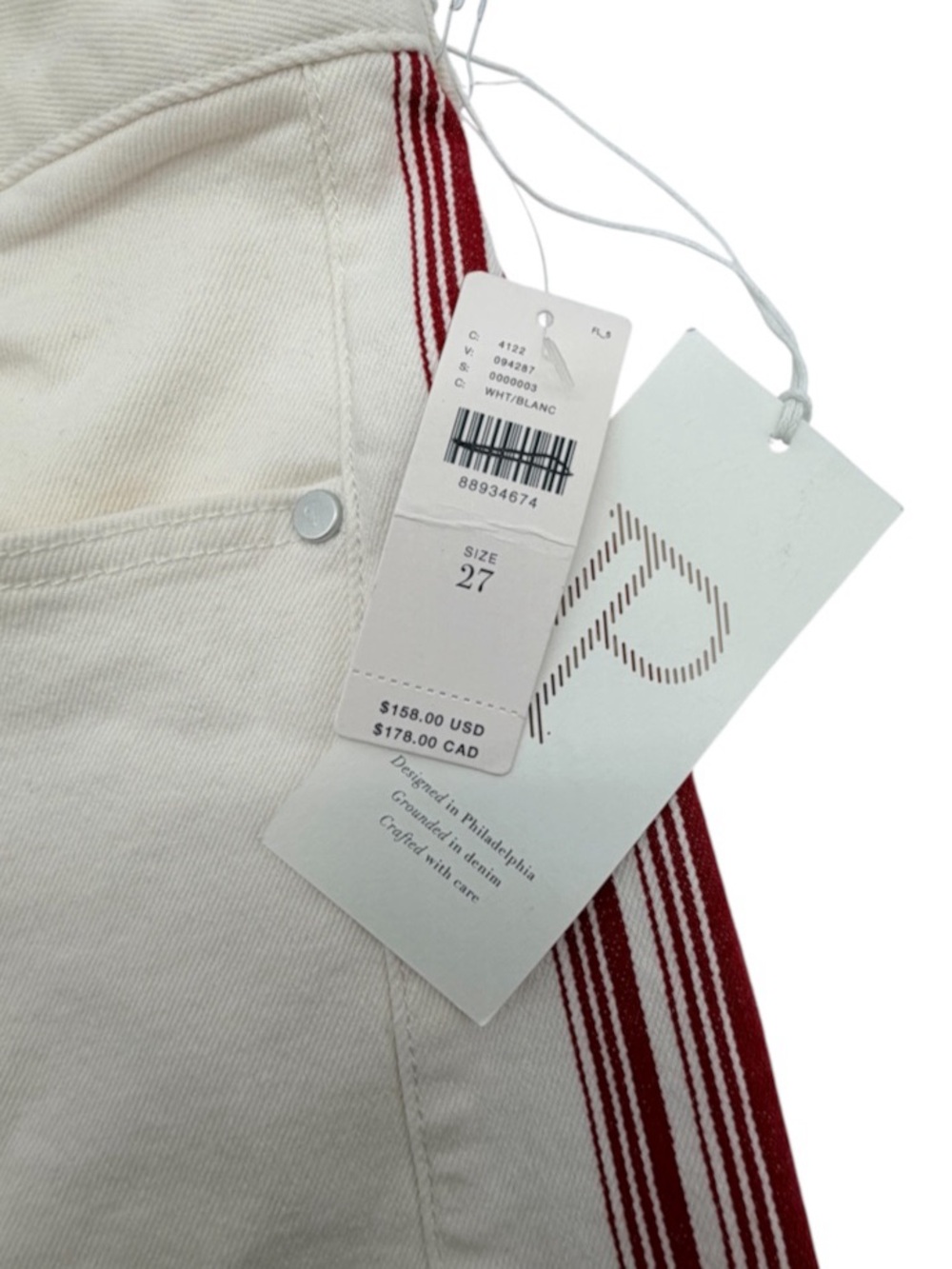 Anthropologie Pilcro Dishtowel Stripe Mid-Rise Wide-Leg Jeans NWT Size 27 - Picture 5 of 10